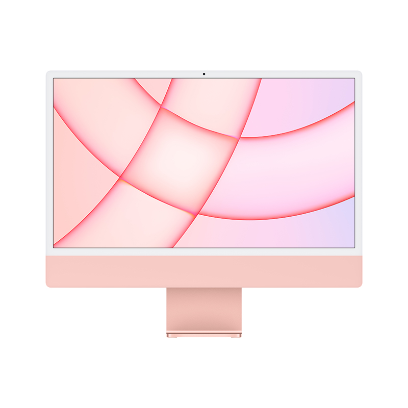 苹果Apple iMac 24英寸一体机电脑 2021款 MGPN3CH/A（Apple M1 8核图形处理器/8G/512G SSD/核显/4.5K/24/MacOS/粉色）