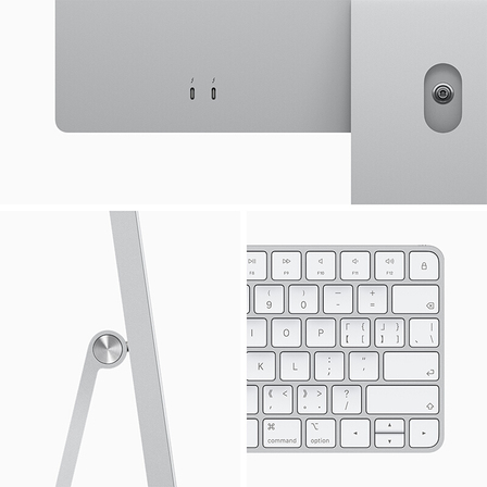 苹果Apple iMac 24英寸一体机电脑 2021款 Z13K 24英寸（M1 8核中央处理器/16G/256G SSD/7核图形处理器/24英寸/4.5k/银色）
