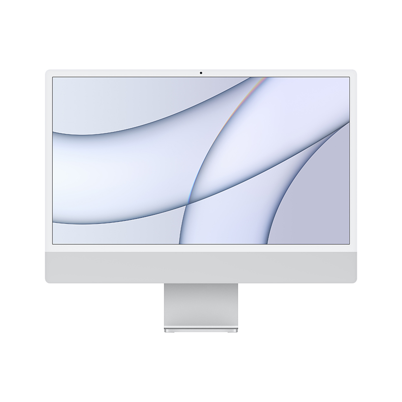 苹果Apple iMac 24英寸一体机电脑 2021款 MGTF3CH/A（Apple M1 7核图形处理器/8G/256G SSD/核显/4.5K/24/MacOS/银色）