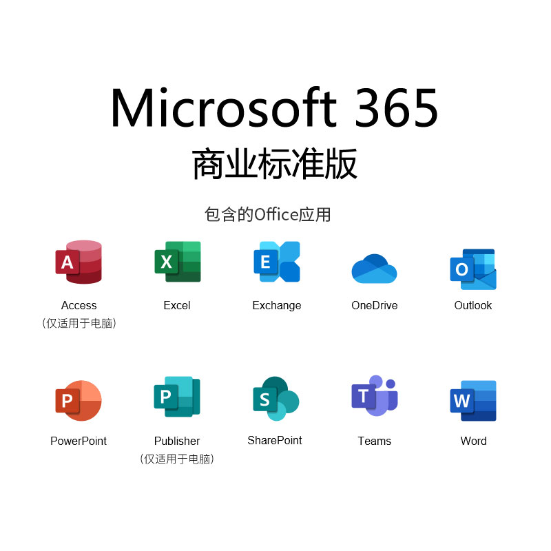 Microsoft 365 商业标准版 办公软件（中国版）（Microsoft 365 商业标准版（1年租期））