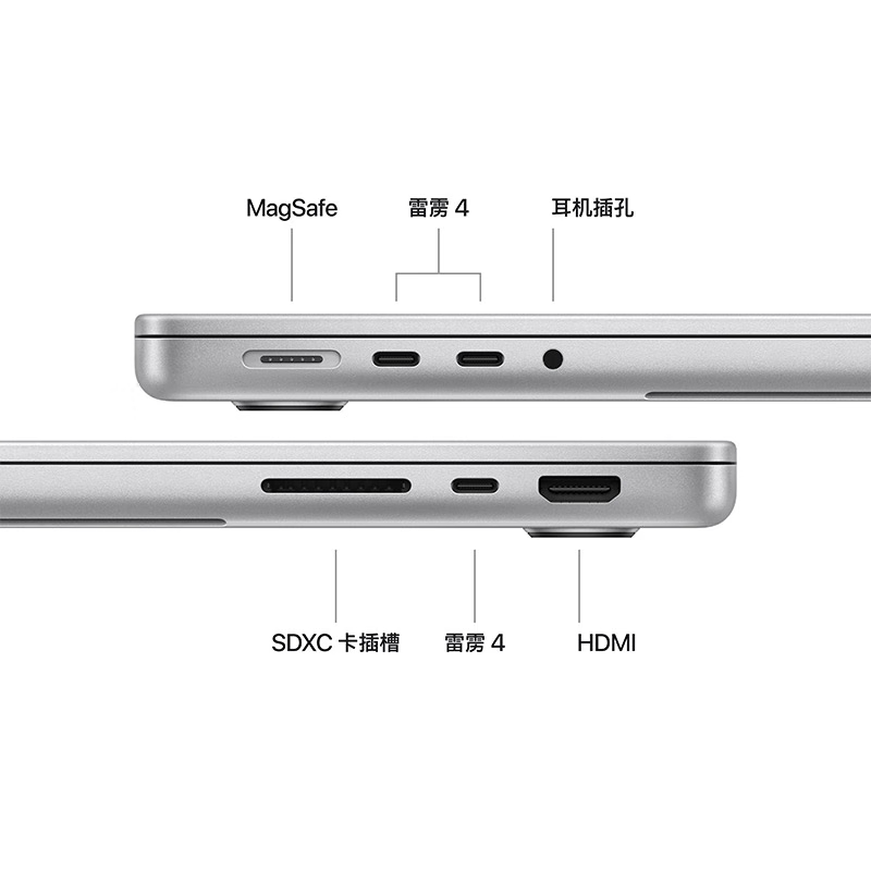 苹果Apple MacBook Pro 14.2英寸笔记本电脑租赁 2024款 MW2W3CH/A（M4 10核中央处理器/16G/512G SSD/10核图形处理器/银色/14.2/3K）