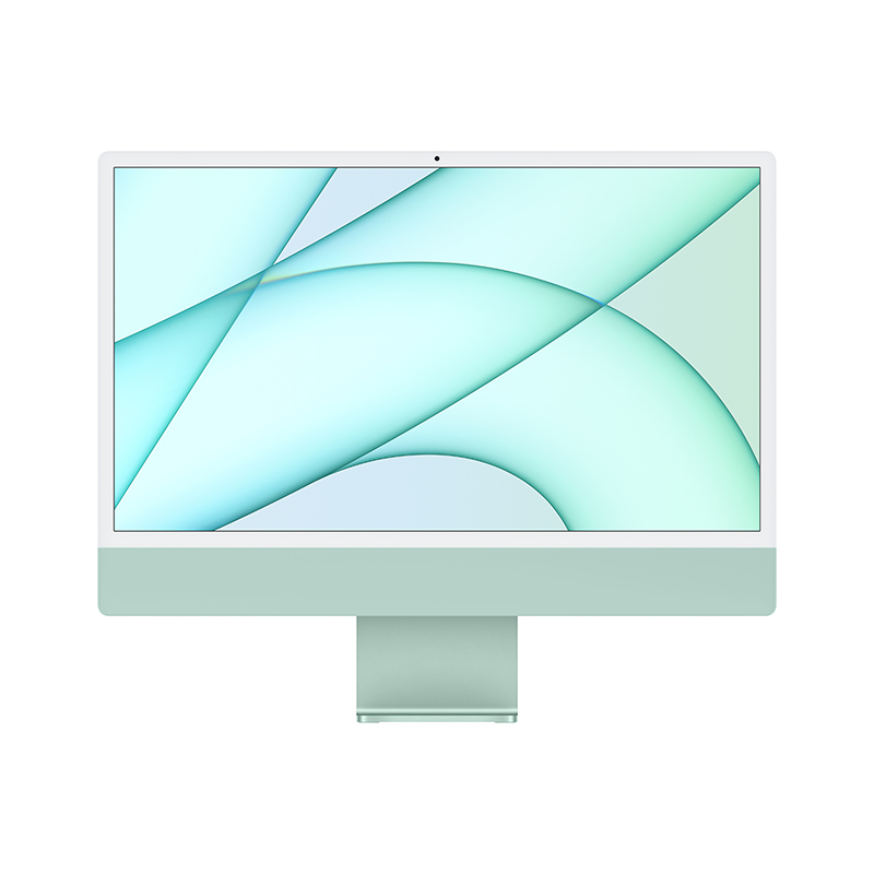 苹果Apple iMac 24英寸一体机电脑 2021款 MGPH3CH/A（Apple M1 8核图形处理器/8G/256G SSD/核显/4.5K/24/MacOS/绿色）