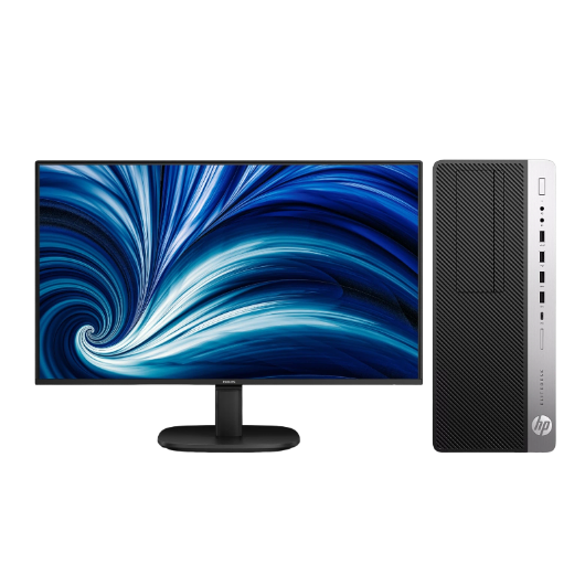 【特价】惠普 680G6 台式机电脑租赁（i7-10700/16G/512G SSD/核显/飞利浦24B2N2100 23.8英寸显示器）