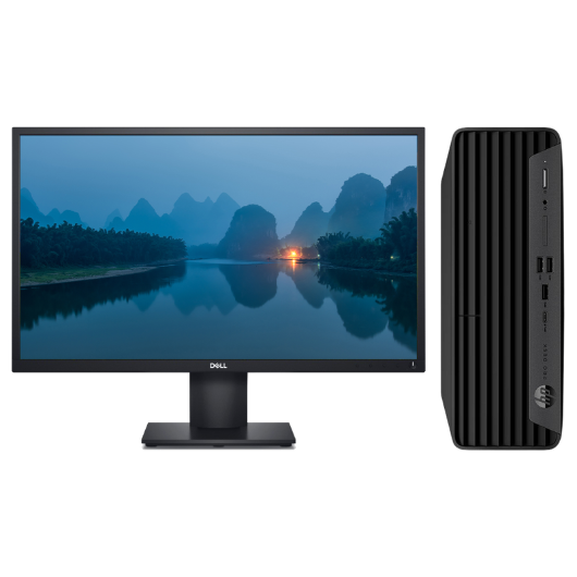惠普Hp 400G9 SFF R 台式机电脑租赁（i3-13100/8G/512G SSD/核显/戴尔显示器 D2421H 24英寸）