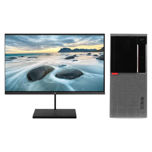 联想Lenovo E96X 台式机电脑租赁（G4900/8G/256G SSD/核显/惠普显示器 M2456 24英寸）