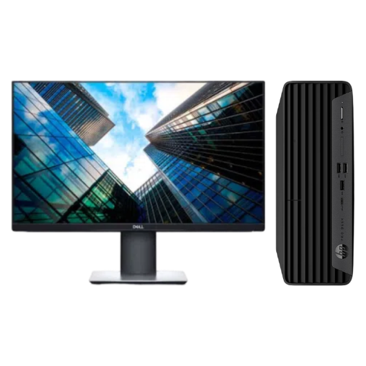 惠普Hp 400G9 SFF R 台式机电脑租赁（i3-13100/16G/512G SSD/核显/戴尔显示器 P2419H 24英寸）