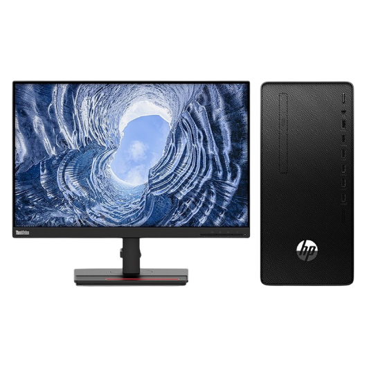 惠普Hp 288G6 台式机电脑租赁（i3-10100/8G/1T+256G SSD/核显/联想显示器 P24I 24英寸）