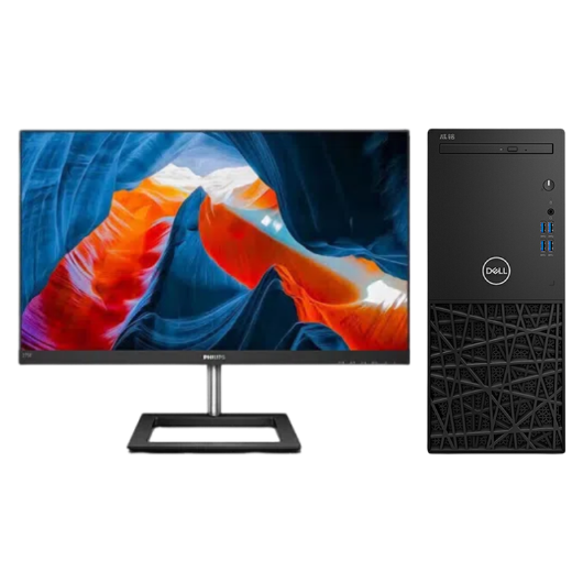 戴尔Dell CM3980D 台式机电脑租赁（i5-8500/8G/256G SSD/核显/飞利浦显示器  275E1 27英寸）