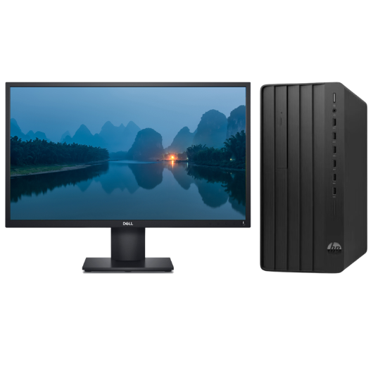惠普Hp 288G9 台式机电脑租赁（i3-12100/16G/256G SSD/核显/戴尔显示器 D2421H 24英寸）