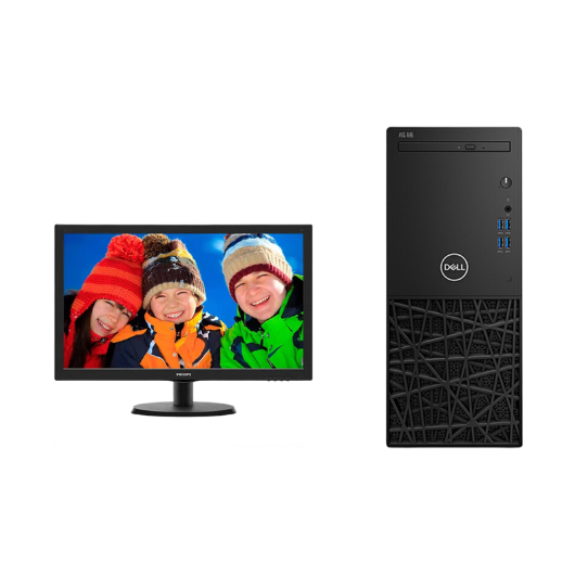 戴尔Dell CM3991 台式机电脑租赁（i3-10100/16G/256G SSD/核显/飞利浦显示器 223V5LSB 21.5英寸）