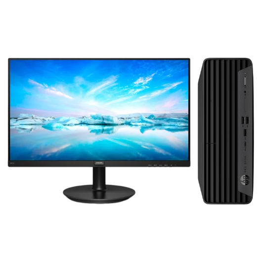 惠普Hp 400G9 SFF R 台式机电脑租赁（i5-13500/16G/512G SSD/核显/飞利浦显示器 241V8 24英寸）