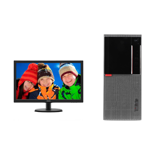 联想Lenovo E96X 台式机电脑租赁（G4900/8G/256G SSD/核显/飞利浦显示器 223V5LSB 21.5英寸）
