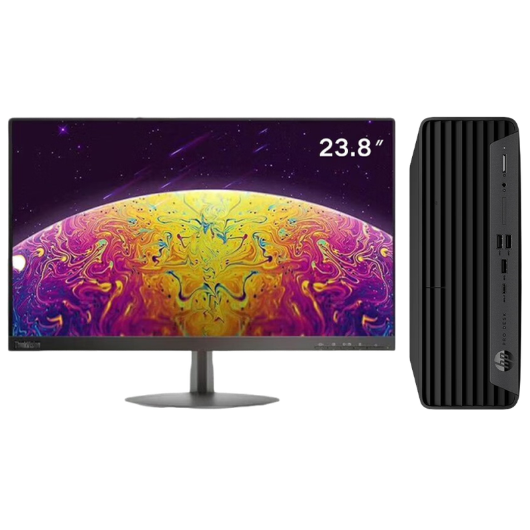 惠普Hp 400G9 SFF R 台式机电脑租赁（i5-13500/16G/512G SSD/核显/联想显示器 T24A-10 24英寸）