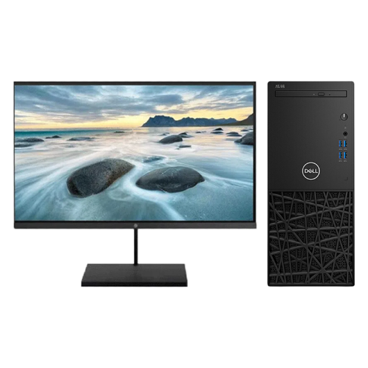 戴尔Dell 成铭3991 台式机电脑租赁（i5-10500/16G/1T+256G SSD/GTX1050Ti 4G/惠普M2456 23.8英寸显示器）