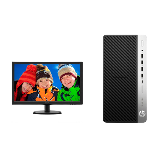 惠普Hp 680G3 台式机电脑租赁（i5-6500/8G/256G SSD/核显/飞利浦显示器 223V5LSB 21.5英寸）