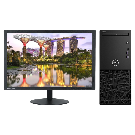 戴尔Dell CM3991 台式机电脑租赁(i3-10100/8G/256G SSD/核显/联想显示器 T2055 20英寸) 戴尔Dell CM3991 台式机电脑租赁(i3-10100/8G/256G SSD/核显/联想显示器 T2055 20英寸)
