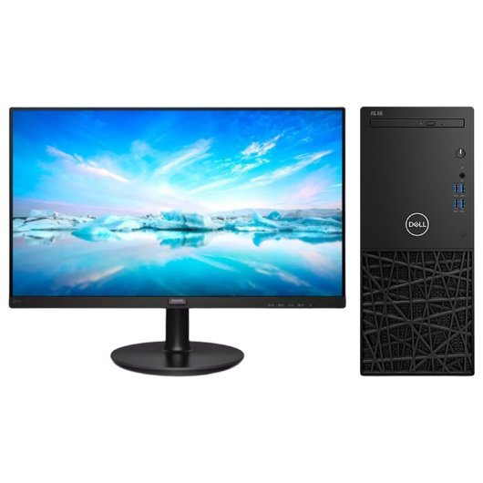 戴尔Dell CM3991 台式机电脑租赁（i3-10100/8G/256G SSD/核显/飞利浦显示器 271V8 27英寸）