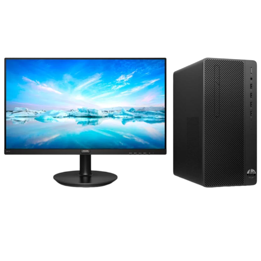 惠普Hp 288G5 台式机电脑租赁（i5-9500/16G/1T+256G SSD/GTX1650 4G独显/飞利浦显示器 241V8 24英寸）