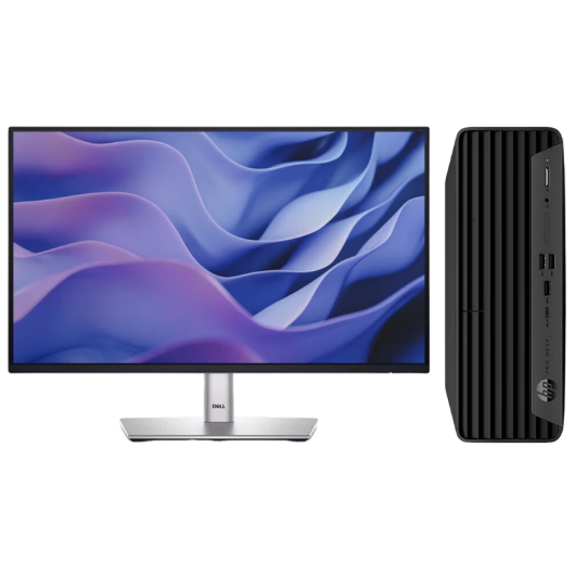 惠普Hp 400G9 SFF R 台式机电脑租赁（i3-13100/16G/512G SSD/核显/戴尔显示器 P2722H 27英寸）