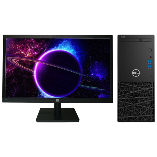 戴尔Dell CM3980D 台式机电脑租赁（i3-8100/8G/256G SSD/核显/惠普显示器 V220 21.5英寸）